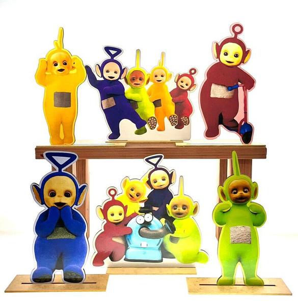 Imagem de Kit Display de Mesa 6 Peças Teletubbies MDF