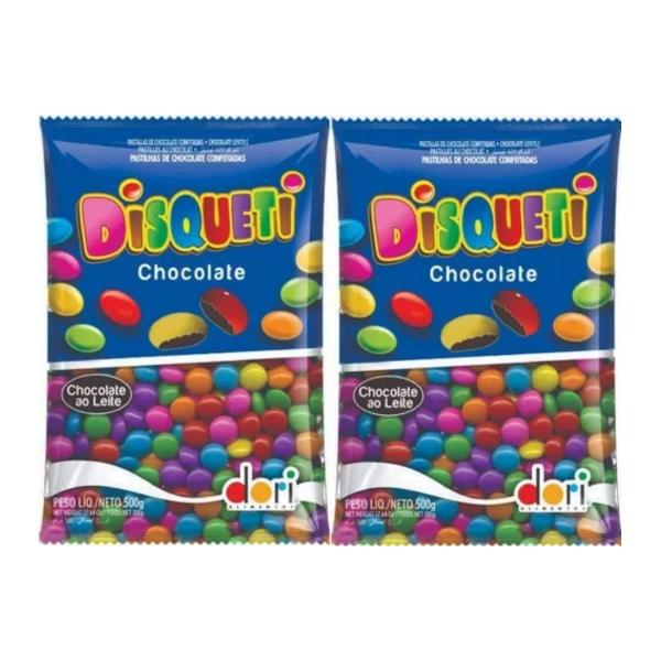 Kit Disqueti Chocolate Ao Leite 500g Com 2 Unidades Dori Imagem de Kit Disqueti Chocolate Ao Leite 500g Com 2 Unidades Dori