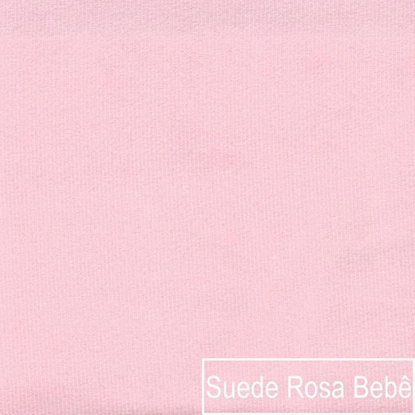 Imagem de Kit Divã Luna 140cm Lado Direito e 01 Poltrona Base de Ferro Preto Suede Rosa Bebe