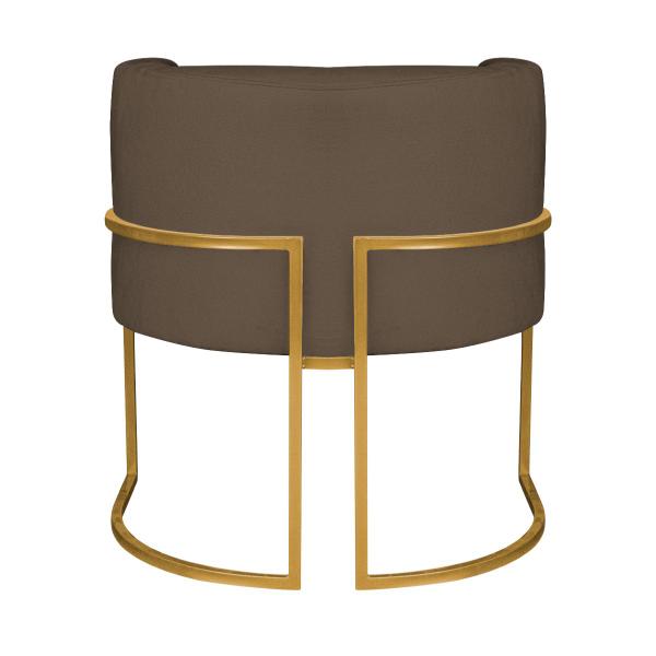 Imagem de Kit Divã Luna 140cm Lado Direito e 02 Poltronas Base de Ferro Dourado Suede