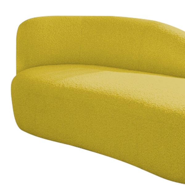 Imagem de Kit Divã Luna 160cm Lado Direito e 02 Poltronas Base de Ferro Dourado Suede