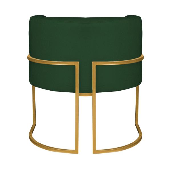 Imagem de Kit Divã Luna 160cm Lado Direito e 02 Poltronas Base de Ferro Dourado Suede