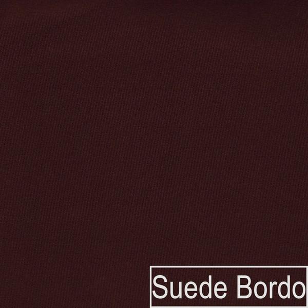 Imagem de Kit Divã Luna 185cm Lado Direito e 01 Poltrona Base de Ferro Preto Suede Bordo