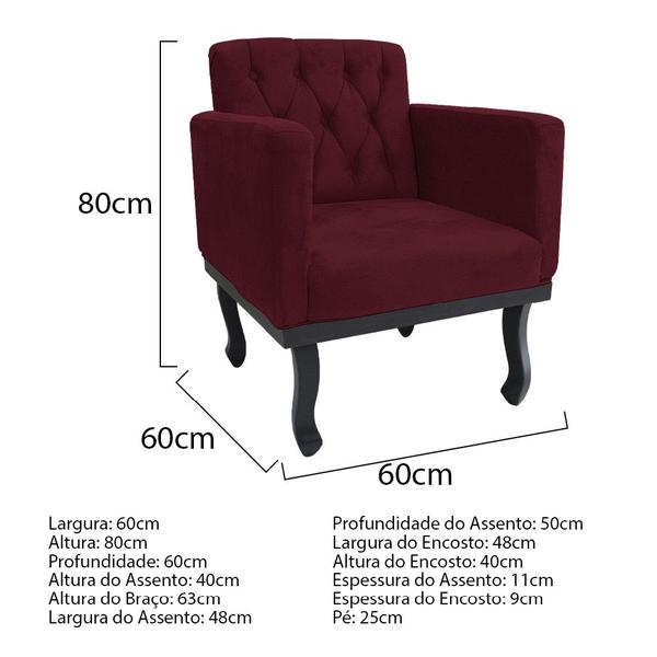 Imagem de Kit Diva Recamier Azura 160cm Lado Direito e 02 Poltronas Classic Suede - Amarena Móveis