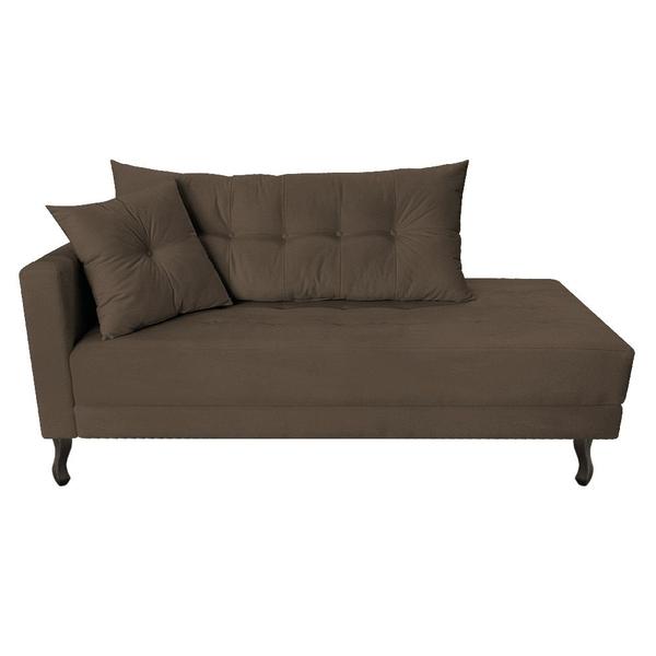 Imagem de Kit Diva Recamier Azura 160cm Lado Direito e 02 Poltronas Classic Suede - Amarena Móveis