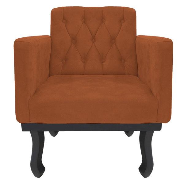 Imagem de Kit Diva Recamier Azura 185cm Lado Direito e 02 Poltronas Classic Suede - Amarena Móveis