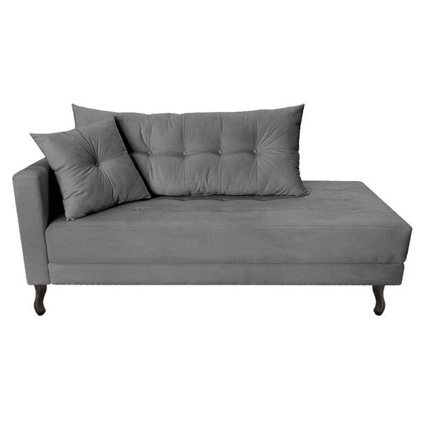 Imagem de Kit Diva Recamier Azura 185cm Lado Direito e 02 Poltronas Classic Suede - Doce Sonho Móveis