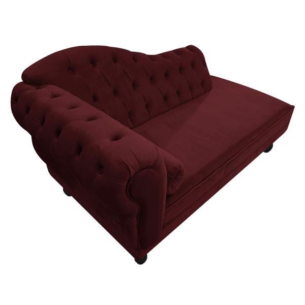 Imagem de Kit Diva Recamier Diana 120cm Lado Direito e 1 Poltrona Classic Suede - ADJ Decor