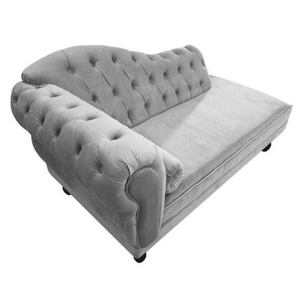 Imagem de Kit Diva Recamier Diana 120cm Lado Direito e 2 Poltronas Classic Linho - ADJ Decor