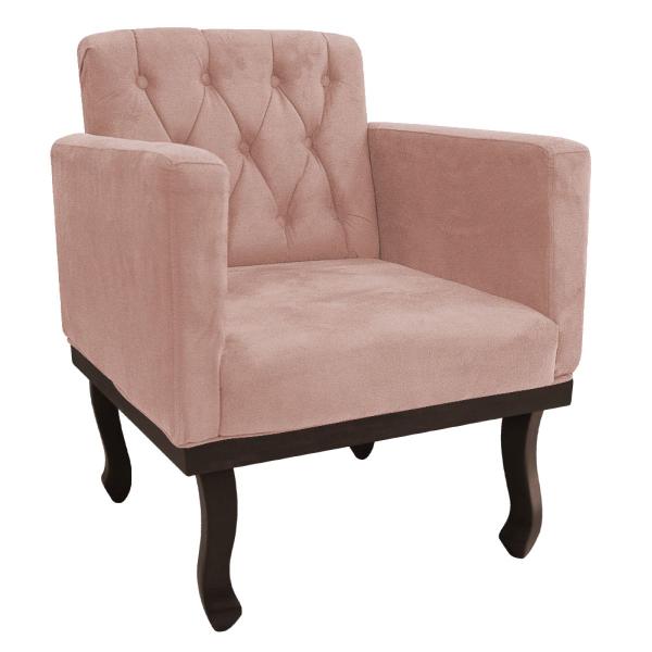 Imagem de Kit Diva Recamier Diana 120cm Lado Direito e 2 Poltronas Classic Suede - ADJ Decor