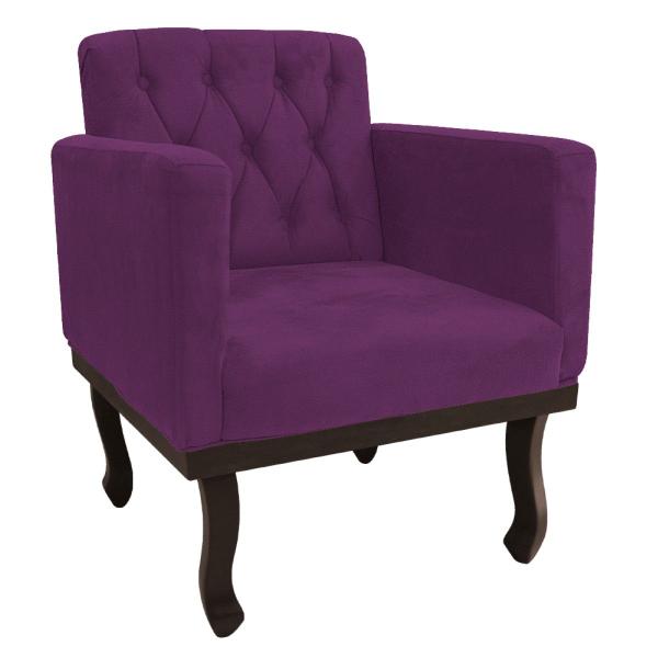 Imagem de Kit Diva Recamier Diana 120cm Lado Direito e 2 Poltronas Classic Suede - ADJ Decor