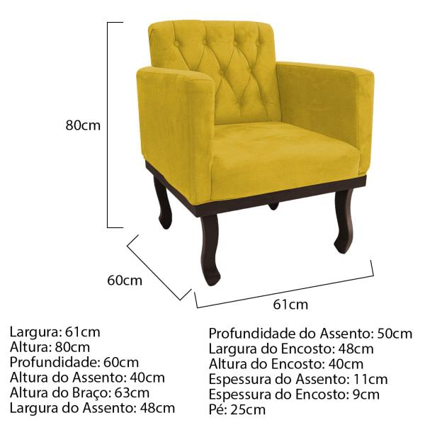 Imagem de Kit Diva Recamier Diana 120cm Lado Esquerdo e 2 Poltronas Classic Suede - Amarena Móveis