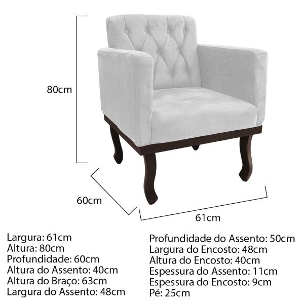 Imagem de Kit Diva Recamier Diana 120cm Lado Esquerdo e 2 Poltronas Classic Suede - Amarena Móveis