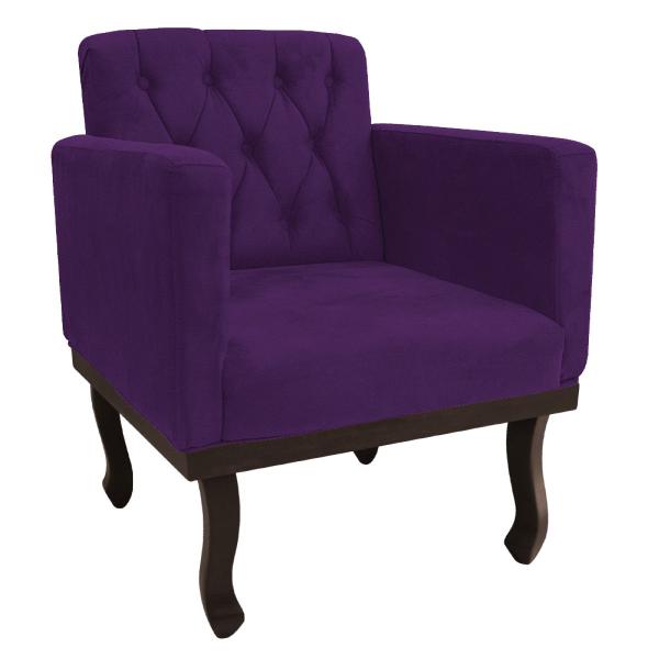 Imagem de Kit Diva Recamier Diana 130cm Lado Direito e 01 Poltrona Classic Suede - ADJ Decor