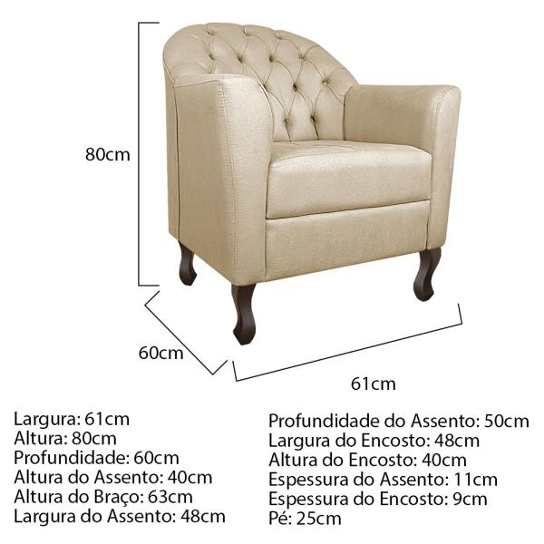 Imagem de Kit Diva Recamier Diana 130cm Lado Direito e 02 Poltronas Julia Corano - Amarena Móveis