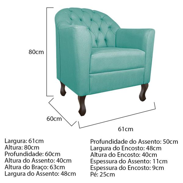 Imagem de Kit Diva Recamier Diana 140cm Lado Direito e 02 Poltronas Julia Suede - Doce Sonho Móveis