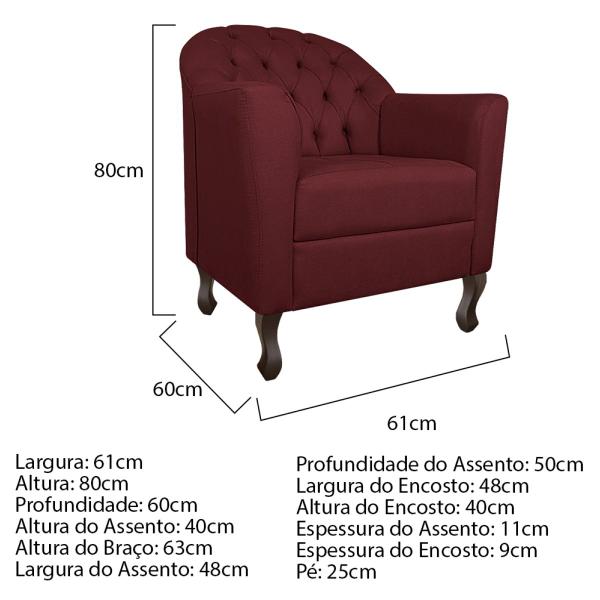 Imagem de Kit Diva Recamier Diana 140cm Lado Direito e 02 Poltronas Julia Suede - Doce Sonho Móveis