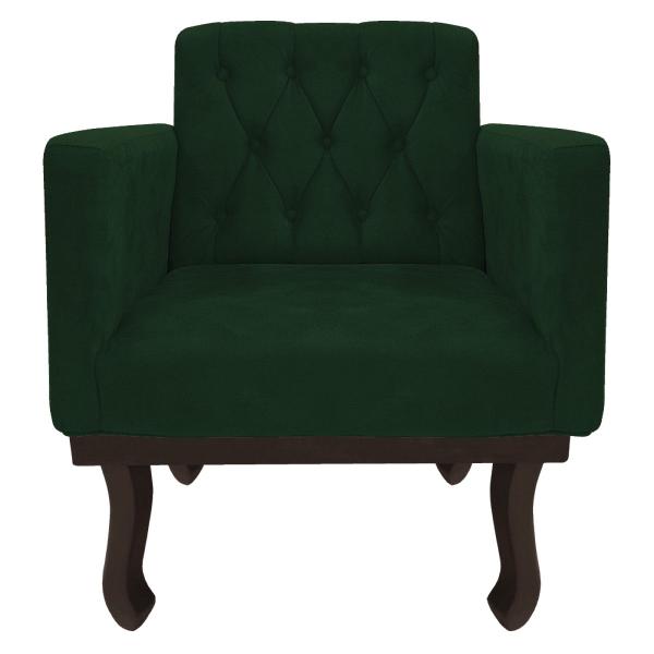 Imagem de Kit Diva Recamier Diana 140cm Lado Esquerdo e 02 Poltronas Classic Suede - ADJ Decor