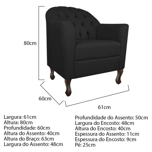 Imagem de Kit Diva Recamier Diana 160cm Lado Esquerdo e 02 Poltronas Julia Corano - Doce Sonho Móveis