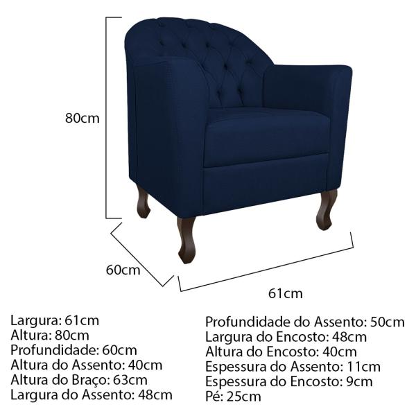 Imagem de Kit Diva Recamier Diana 185cm Lado Direito e 02 Poltronas Julia Suede - Amarena Móveis