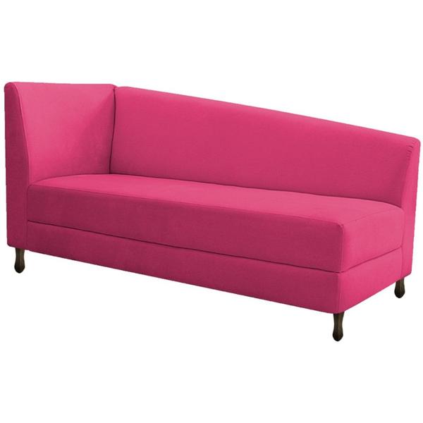 Imagem de Kit Diva Recamier Heitor 160cm Lado Direito e 02 Poltronas Luiza Suede Pink - Amarena Móveis