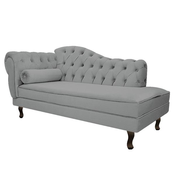 Kit Diva Recamier Juliana 160cm Lado Direito e 01 Poltrona Classic Corano Cinza - Amarena Móveis Imagem de Kit Diva Recamier Juliana 160cm Lado Direito e 01 Poltrona Classic Corano Cinza - Amarena Móveis