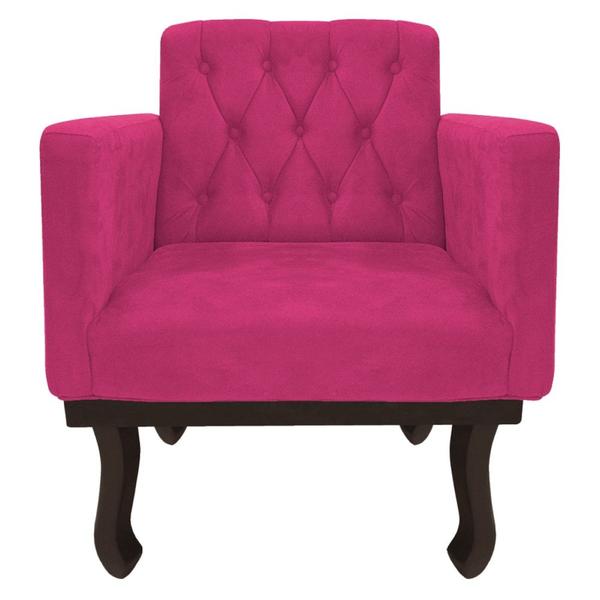 Imagem de Kit Diva Recamier Juliana 160cm Lado Direito e 02 Poltronas Classic Suede Pink - Amarena Móveis