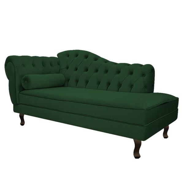 Imagem de Kit Diva Recamier Juliana 160cm Lado Direito e 02 Poltronas Julia Suede Verde - Amarena Móveis