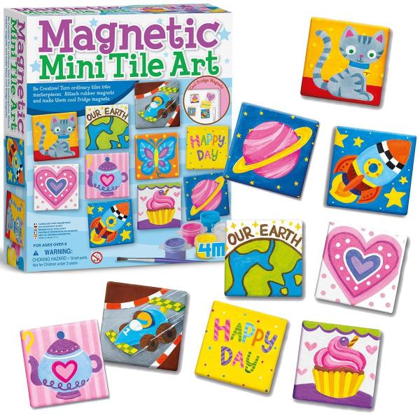 Imagem de Kit DIY de arte e artesanato 4M Magnetic Mini Tile Art 8 anos ou mais