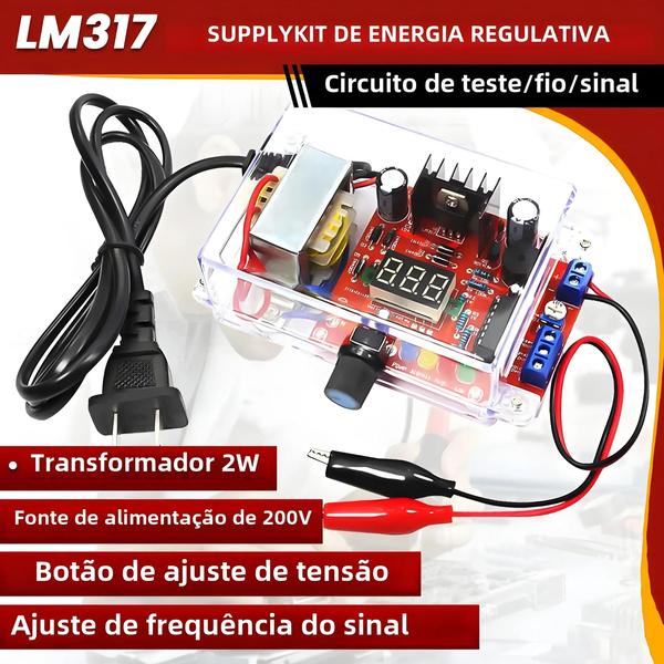 Imagem de Kit Diy De Tensão Regulada Ajustável Lm317 Módulo De Fonte De Alimentação Step-down 110v 220v a