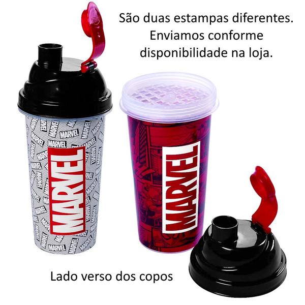 Imagem de Kit do Homem Aranha Infantil com Skakeira 580ml e Caneca 500ml Plasútil Original