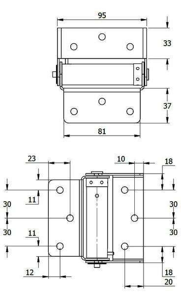 Imagem de Kit Dobradiça Para Porta Corta Fogo Preta Com 3 Unidades