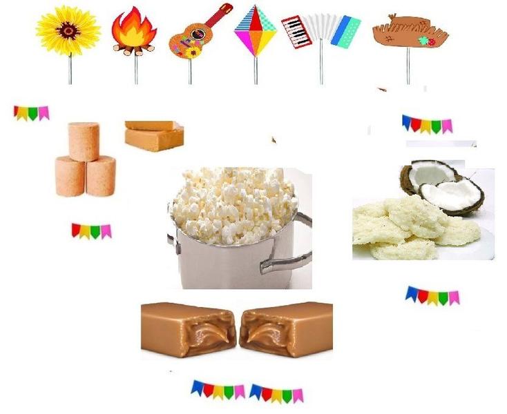 Imagem de Kit Doces Festa Junina São João completão nº1 + bandeirinha