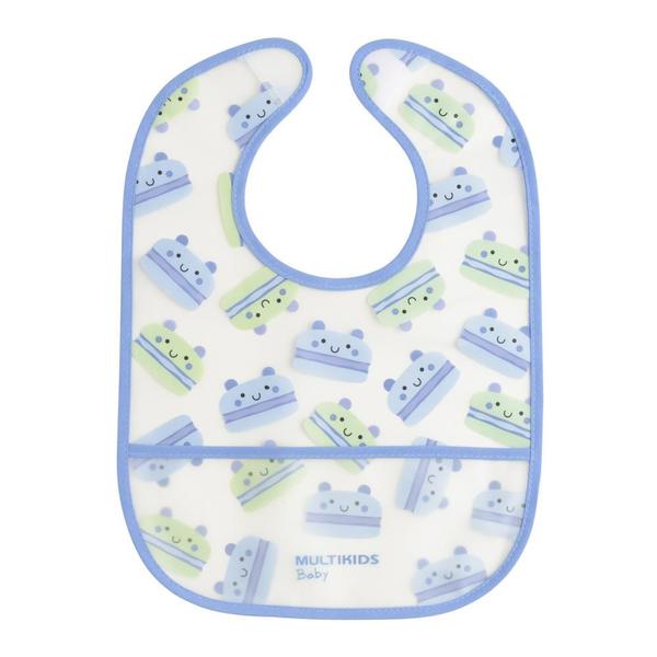 Imagem de Kit Dois Babadores - Easy Clean Azul - Baby MULTIKIDS