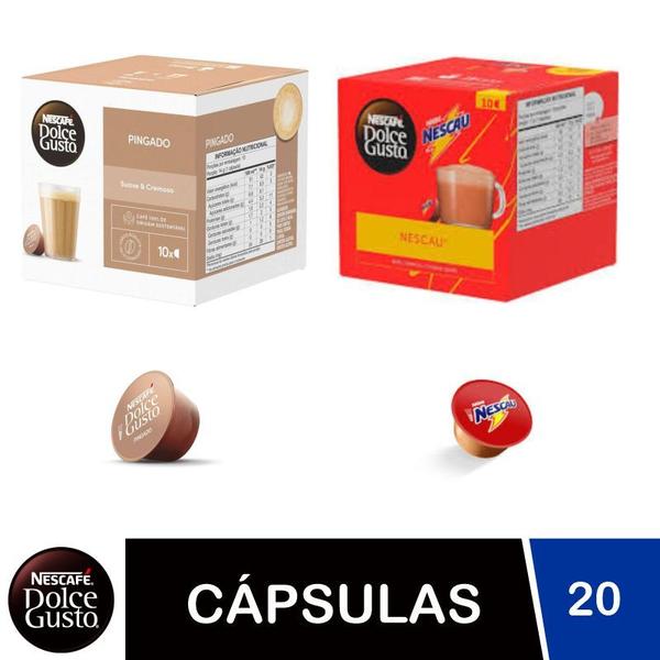 Imagem de Kit Dolce Gusto sabores - Pingado e Nescau (20 cápsulas)