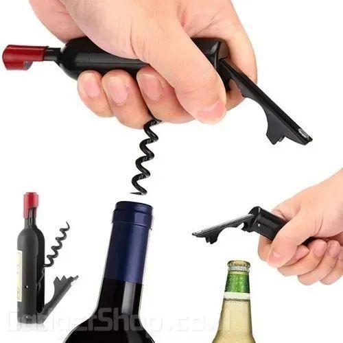 Imagem de Kit Dosador De Bebidas Com Abridor De Garrafa De Vinho Clink