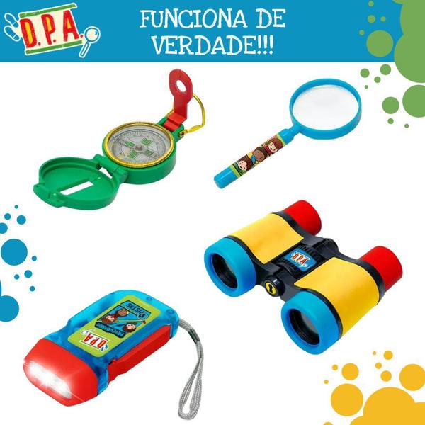 Kit DPA Acessórios Detetive Do Prédio Azul Com Luz E Adesivo - ROSITA Imagem de Kit DPA Acessórios Detetive Do Prédio Azul Com Luz E Adesivo