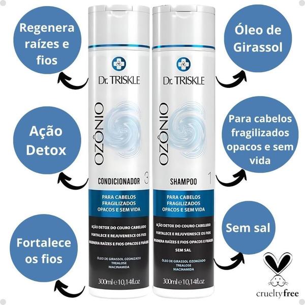 Imagem de Kit Dr Triskle Ozônio: Shampoo E Condicionador 300Ml