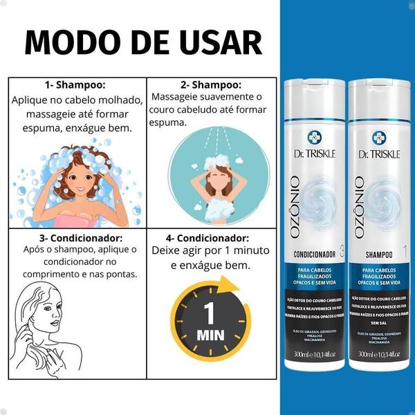 Imagem de Kit Dr Triskle Ozônio: Shampoo E Condicionador 300Ml