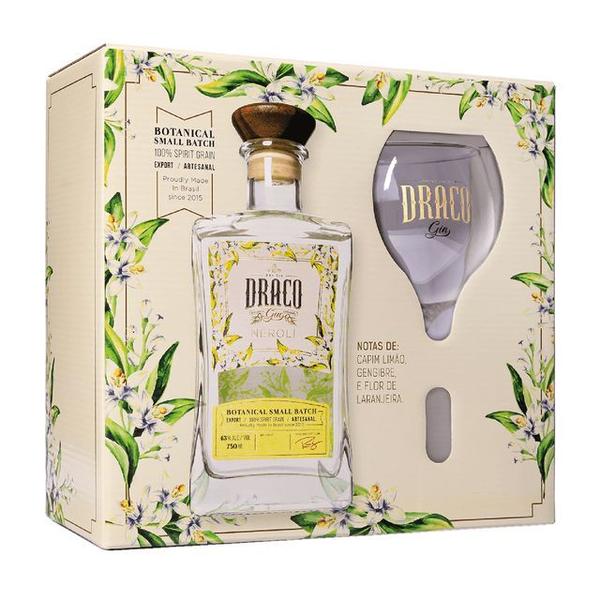 Imagem de Kit Draco Gin Néroli 750ml + Taça de Vidro Personalizada