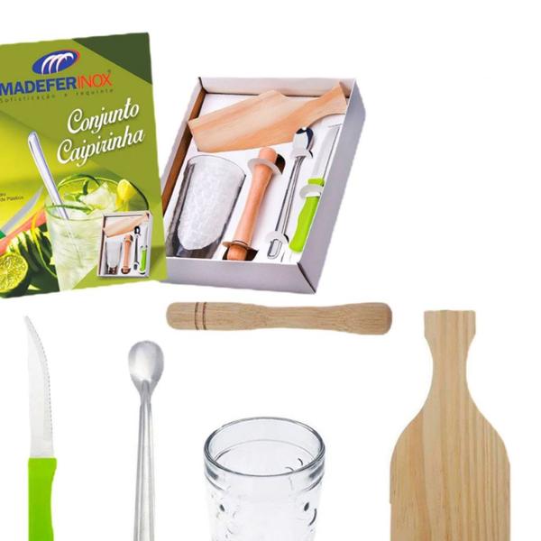 Imagem de Kit drink caipirinha conjunto com 5 peças utilidade domestica