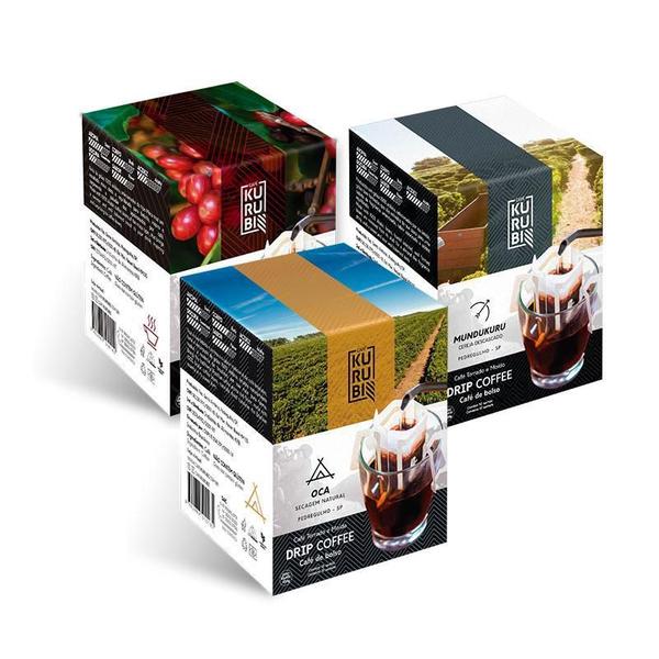 Kit Drip Coffee 3 Cx - Kurubi Imagem de Kit Drip Coffee 3 Cx