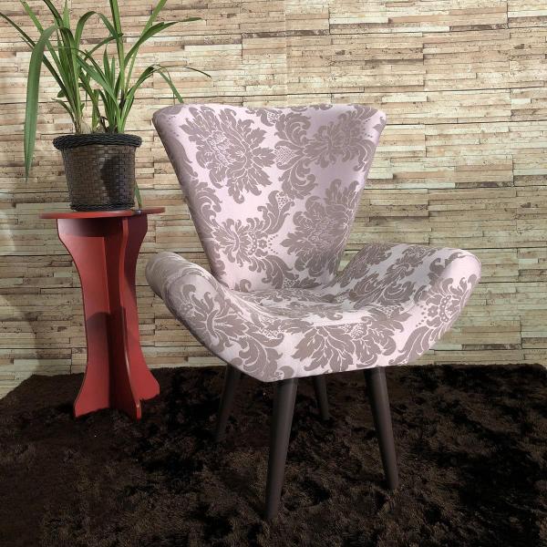 Imagem de Kit Duas Poltronas Decorativa Elegance 52 Rosa Retrô