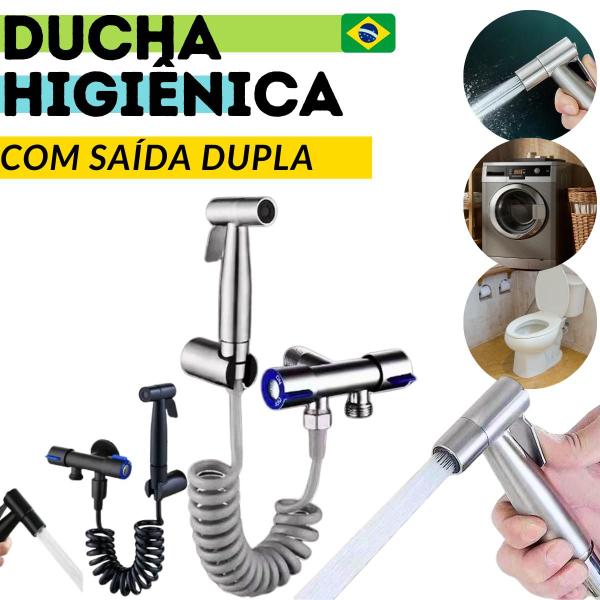 Imagem de Kit Ducha Higiênica Com Registro Duas Saídas De 1/2mm 