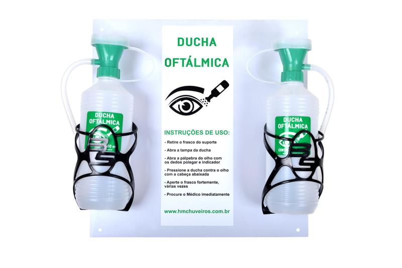 Imagem de Kit ducha oftálmica - quadro com 2 duchas de 500 ml - hm extra 06 - hm chuveiros