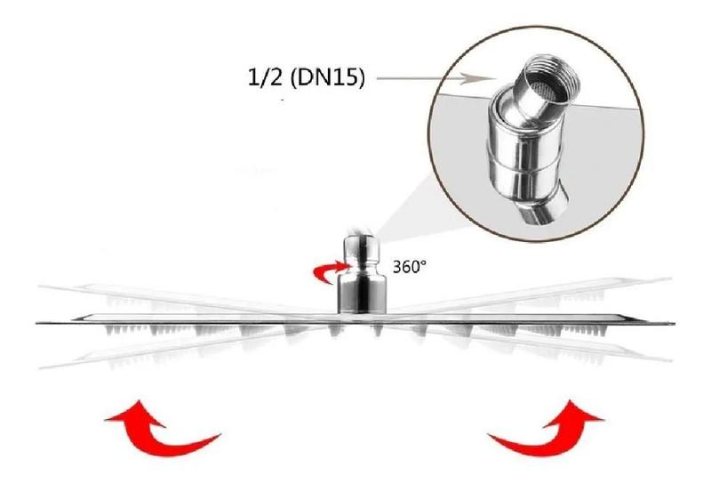 Imagem de Kit Ducha Quadrada Rose Inox 20x20 Padrão Docol