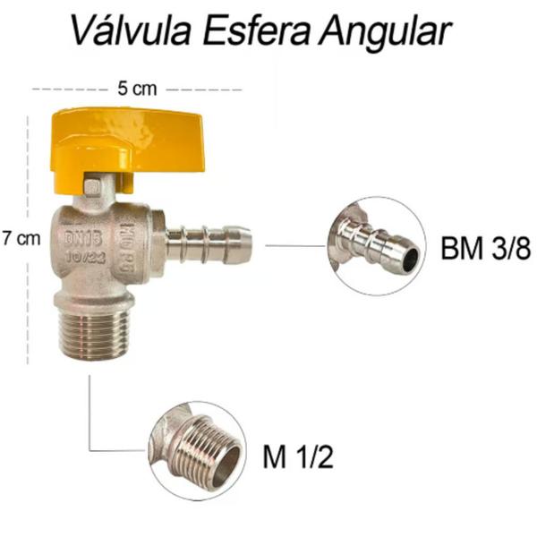 Imagem de Kit Duplo Mangueira 0,80cm Bm Gas Encanado Forno Fogoes