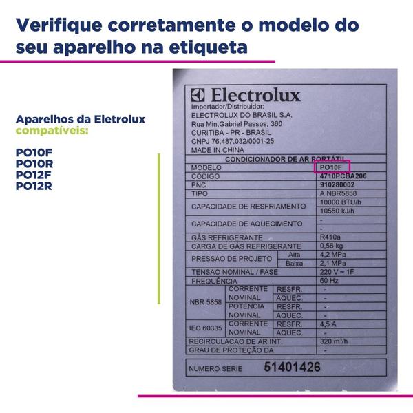 Imagem de Kit Duto e Conector Fixo Ar Condicionado Portátil Electrolux PO10R