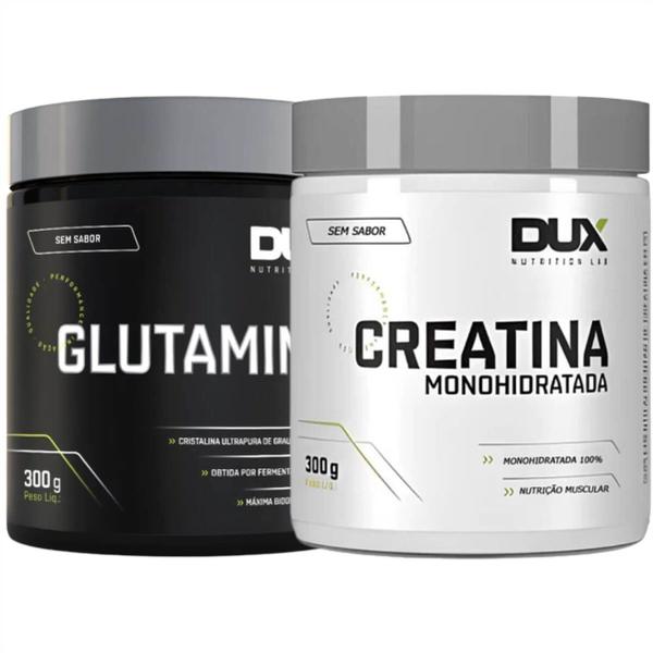 Imagem de Kit Dux Creatina Pura Monohidratada 300g + Glutamina Dux 300g