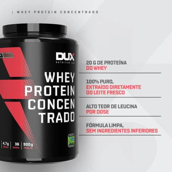 Imagem de Kit Dux Nutrition: Whey Concentrado 900g + Multivitamínico 90 cáps + Coqueteleira